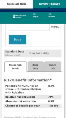 AnticoagEvaluator android App screenshot 9