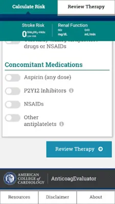 AnticoagEvaluator android App screenshot 11