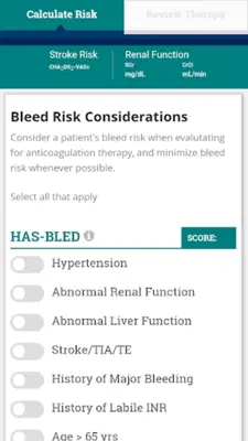 AnticoagEvaluator android App screenshot 12