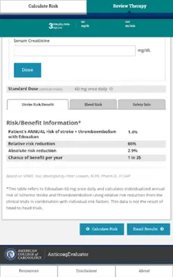 AnticoagEvaluator android App screenshot 1