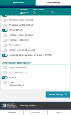 AnticoagEvaluator android App screenshot 4