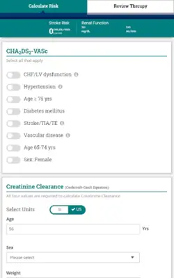 AnticoagEvaluator android App screenshot 5