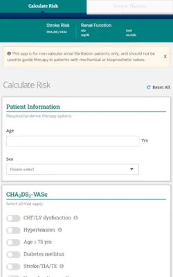 AnticoagEvaluator android App screenshot 6